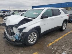 Salvage cars for sale from Copart Woodhaven, MI: 2020 Chevrolet Traverse LS