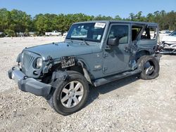 Salvage cars for sale at Houston, TX auction: 2015 Jeep Wrangler Unlimited Sahara