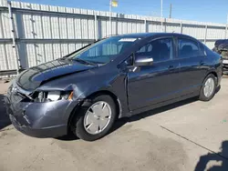 Salvage cars for sale at Littleton, CO auction: 2008 Honda Civic Hybrid