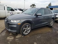 Salvage cars for sale at Woodhaven, MI auction: 2020 Audi Q5 Titanium Premium Plus