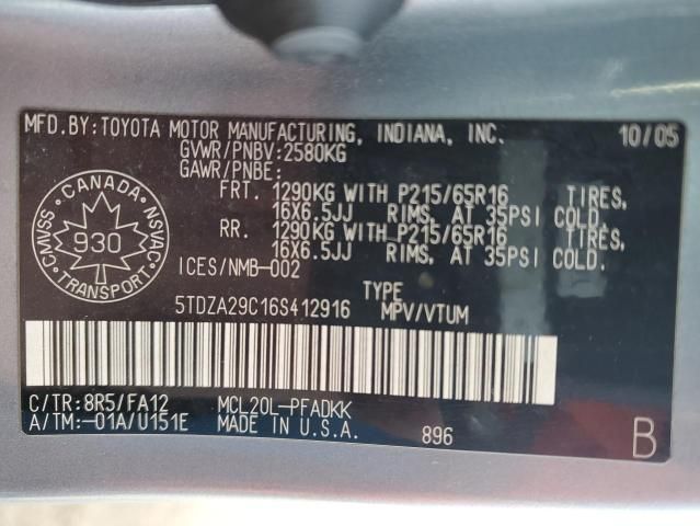 2006 Toyota Sienna CE