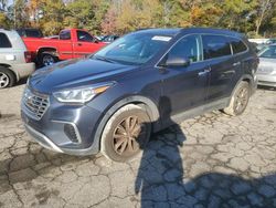 Salvage cars for sale from Copart Austell, GA: 2017 Hyundai Santa FE SE