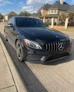 Salvage cars for sale at Grand Prairie, TX auction: 2018 Mercedes-Benz C300