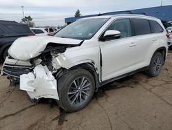 2019 Toyota Highlander SE en venta en Woodhaven, MI