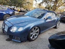 Salvage cars for sale at Riverview, FL auction: 2013 Bentley Continental GTC