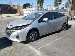 Carros salvage a la venta en subasta: 2018 Toyota Prius Prime