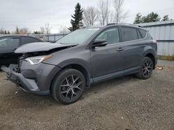 Salvage cars for sale at Bowmanville, ON auction: 2017 Toyota Rav4 SE