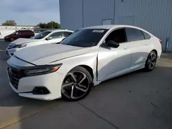 Salvage cars for sale at Sacramento, CA auction: 2021 Honda Accord Sport