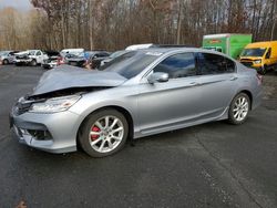 Salvage cars for sale at East Granby, CT auction: 2016 Honda Accord Touring