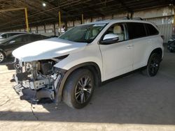 Salvage cars for sale from Copart Phoenix, AZ: 2019 Toyota Highlander LE