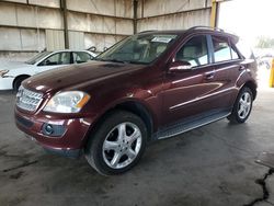 Mercedes-Benz salvage cars for sale: 2007 Mercedes-Benz ML 350