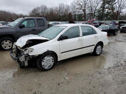 Salvage cars for sale from Copart North Billerica, MA: 2003 Toyota Corolla CE