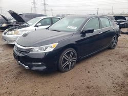 Salvage cars for sale from Copart Elgin, IL: 2016 Honda Accord Sport