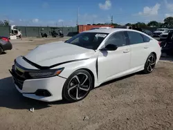 Vehiculos salvage en venta de Copart Homestead, FL: 2022 Honda Accord Sport