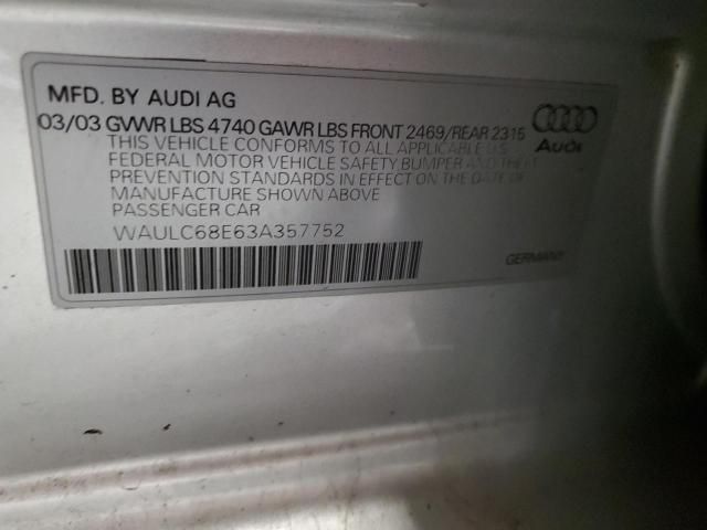 2003 Audi A4 1.8T Quattro