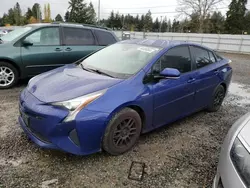 Salvage cars for sale at Graham, WA auction: 2018 Toyota Prius