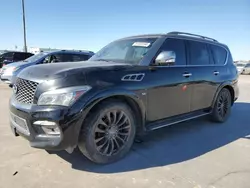 Salvage cars for sale at Grand Prairie, TX auction: 2016 Infiniti QX80