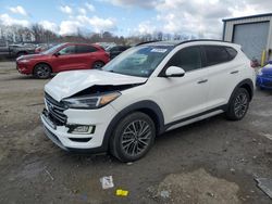 Salvage cars for sale at Duryea, PA auction: 2021 Hyundai Tucson Limited