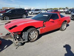 Salvage cars for sale at Grand Prairie, TX auction: 1996 Chevrolet Corvette