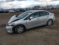 Salvage cars for sale at Davison, MI auction: 2012 Honda Civic LX