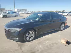 Salvage cars for sale at Grand Prairie, TX auction: 2018 Honda Accord LX