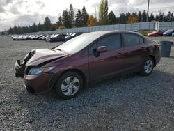 Honda salvage cars for sale: 2013 Honda Civic LX