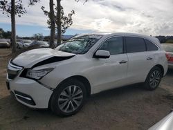 Salvage cars for sale from Copart San Martin, CA: 2016 Acura MDX Technology