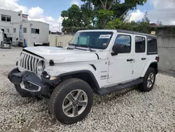 Salvage cars for sale at Opa Locka, FL auction: 2020 Jeep Wrangler Unlimited Sahara