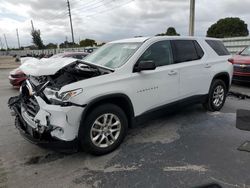 Salvage cars for sale at Miami, FL auction: 2019 Chevrolet Traverse LS