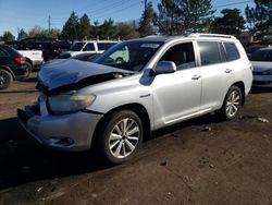 Salvage cars for sale from Copart Denver, CO: 2008 Toyota Highlander Hybrid Limited