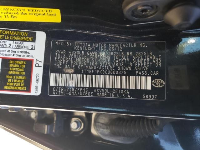 2012 Toyota Camry Base