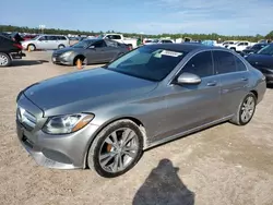 Salvage cars for sale at Houston, TX auction: 2015 Mercedes-Benz C 300 4matic