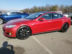 Salvage cars for sale at Brookhaven, NY auction: 2015 Tesla Model S