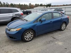 Honda salvage cars for sale: 2012 Honda Civic EX