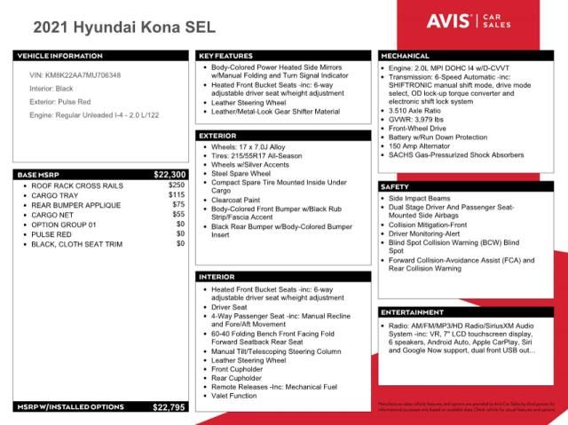 2021 Hyundai Kona SEL