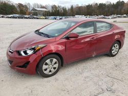 Salvage cars for sale at Charles City, VA auction: 2016 Hyundai Elantra SE