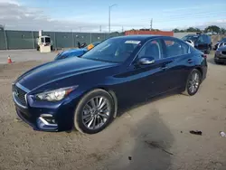 Salvage cars for sale at Homestead, FL auction: 2024 Infiniti Q50 Luxe