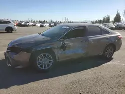 Salvage cars for sale at Rancho Cucamonga, CA auction: 2016 Toyota Camry LE