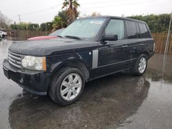 Salvage cars for sale at San Martin, CA auction: 2008 Land Rover Range Rover HSE