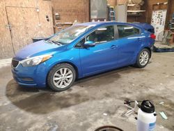 Salvage cars for sale from Copart Ebensburg, PA: 2015 KIA Forte LX