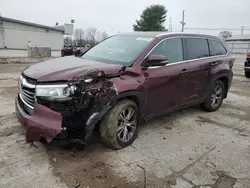 Salvage cars for sale at Lexington, KY auction: 2015 Toyota Highlander XLE