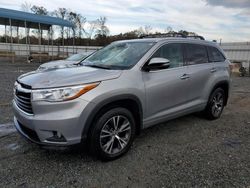 Salvage cars for sale at Spartanburg, SC auction: 2016 Toyota Highlander XLE