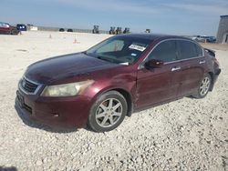 Salvage cars for sale at Taylor, TX auction: 2008 Honda Accord EXL