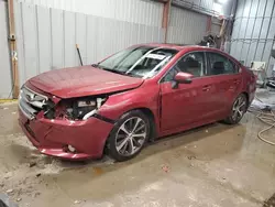 Salvage cars for sale at West Mifflin, PA auction: 2015 Subaru Legacy 2.5I Limited