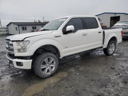 Ford salvage cars for sale: 2015 Ford F150 Supercrew