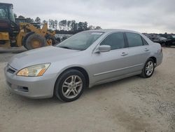 Salvage cars for sale at Harleyville, SC auction: 2007 Honda Accord EX