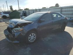 Salvage cars for sale at Miami, FL auction: 2016 Toyota Corolla L