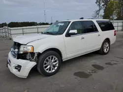 Salvage cars for sale at Dunn, NC auction: 2015 Ford Expedition EL Limited