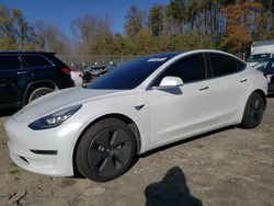 Salvage cars for sale at Waldorf, MD auction: 2018 Tesla Model 3