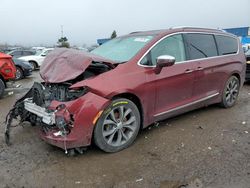 Salvage cars for sale from Copart Woodhaven, MI: 2017 Chrysler Pacifica Limited